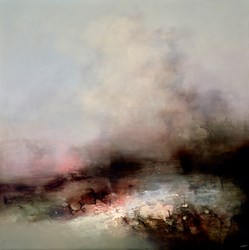 Worlds Collide by Neil Nelson - Original Painting on Box Canvas sized 47x47 inches. Available from Whitewall Galleries